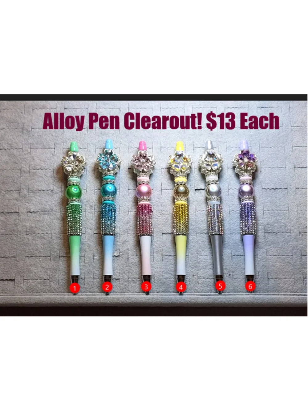 Pen-1403 Handmade Beaded Pens, Purse Charms & Keychain, clearance!